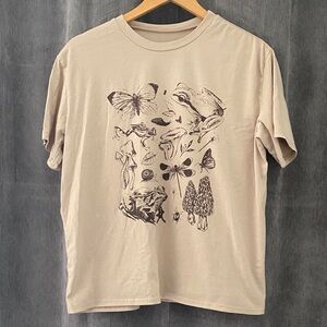 SHEIN Beige Nature Graphic Tee